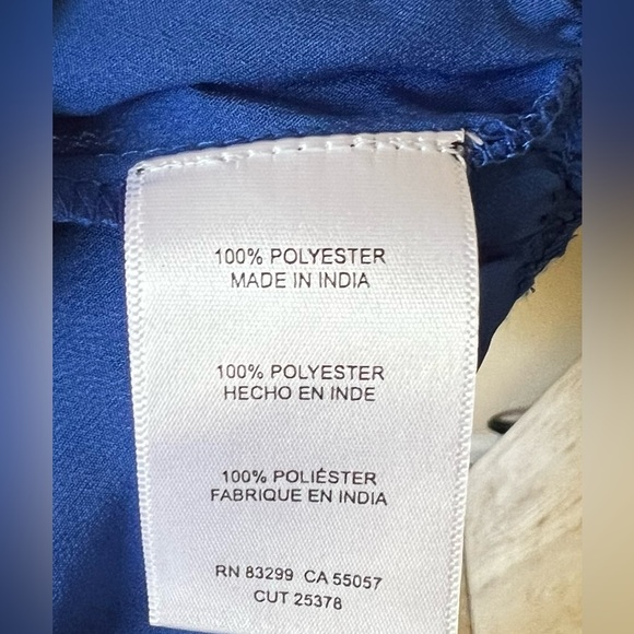 BEAUTIFUL BLUE COLOR BLOCK RUFFLE END DRESS - Picture 4 of 6